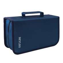 128 Capacity DVD Holders Storage CasesCD DVD VCD case CD DVD Wallet Blu-ray Media Case Storage Holder Organizer Wallet Blue - Azul - Ver 9