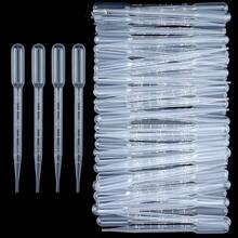 50/100/200pcs Disposable Plastic Dropper - 0.1oz Graduated Pipette And Precise Measuring Tube, Odorless Rectangular Design, Suitable For Accurate Transfer Of Essential Oils, Resins, DIY Crafts, Laboratories And Art Projects, Transparent Durable Dropper Bottle With Liquid Measurement Markings, Laboratory Supplies - View 3