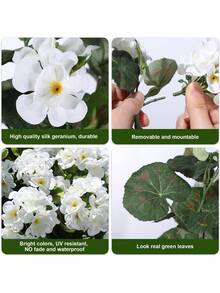 1pc Artificial Gypsophila Fake White Gypsophila Cluster Decorative Flowers, Outdoor Indoor Home Garden Cemetery Vase Tabletop Centerpiece - Multicolor - View 8