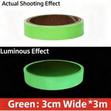 Ruban fluorescent réactif aux rayons UV noirs/ruban luminescent néon - Ruban super lumineux, 3 tailles par couleur, convient pour Halloween, sports de nuit, marquage d'atelier, idéal pour la décoration de la maison, la décoration de Noël, la décoration de la chambre, les cadeaux de Noël, la décoration de Noël - Ruban fluorescent - Voir 15