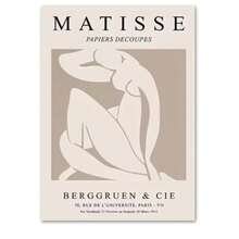 1 Pc Optional Framed Posters Wall Arts Retro Matisse Coral Picasso Boho Abstract Lines Girl Body For Living Room Decor - Vintage Matisse Coral - View 8