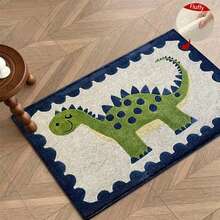 1pc SmallWhite Bear Pattern Design Microfiber Bath Rug, Non-Slip And Super Soft Bathroom Floor Rugs, Doormat, Bathroom Water Absorption Mat, Machine Washable, Low Pile, TPR Backing, Knit Fabric, ForBathroom, Bedroom, Kitchen, Entryway, Indoor & Outdoor Use, Bathroom Accessories & Decor, Perfect New Home Gift. - Multicolor - View 6