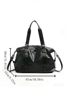 Bolso de mano elegante y de moda para compras - Negro - Ver 7