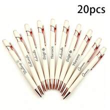 10/20pcs Personalized Soft Touch Pens Bulk - Custom Name/Logo Engraved For Graduation Favors, Faculty Gifts, Company Meetings, Conference Swag & Alumni Events - Multicolor - View 5