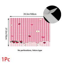 1pc Strawberry Pattern Printed Tablecloth, Kitchen Small Curtain, Cabinet Curtain With Curtain Holes, Easy To Hang, 100% Polyester, Rectangular, Woven, Machine Washable, Kitchen Decor And Accessories, Suitable For Kitchen Cabinet And Home Decoration - Multicolor - View 17