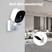 1pc 1080P Full HD Smart Wireless Surveillance Camera With Clear Color Night Vision, One-Way Voice Capture, And Advanced Motion Detection. Perfect For Security Monitoring, Home Security, And Outdoor Use With Elderly Or Pets. (Batteries Not Included) - White - View 2
