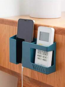 Wall-Mounted Non-Punching Remote Control Storage Box Rack TV Air Conditioning Mobile Phone Charging Rac - View 9