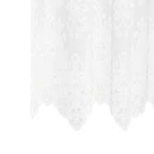 vidaXL Spitzenvorhang mit Vorhängen Floral Weiß 300 x 200 cm Polyester - Einheitsgröße - Übersicht 5