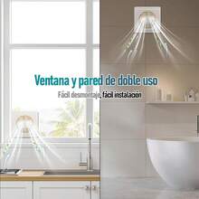 Ventilador de Escape de Cocina, 6 Pulgadas Extractor de Aire para Ventana con Interruptor, Ventilador de Montaje en Pared para Baño, Garaje, Ventilación Eficiente - Tipo de Enchufe A USA (110-127V) - Ver 4