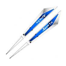 Metal 3D Blade Car Emblem Stickers Personalized Door Fender Side Badge Decals Anti Scratch Waterproof Styling Decorative Accessories For Car Body Exterior Modification Decoration - 無標[槍色-鏡面藍]4件套 - 查看 5