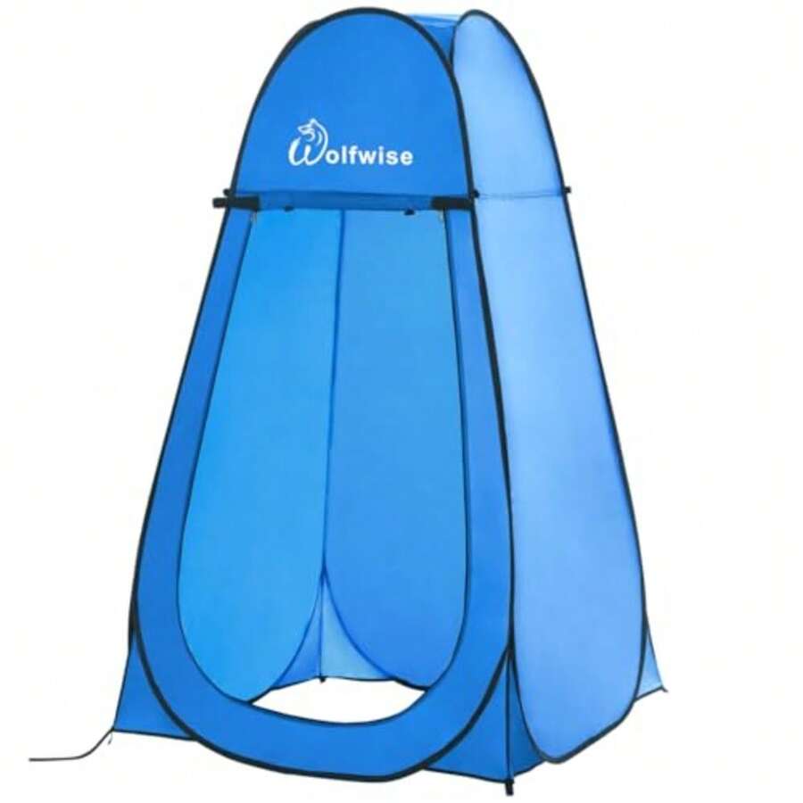 Pop Up Shower Tent For Camping Portable Instant Changing Tent With Ventilation Window And Carry Bag Privacy Bathroom Toilet For Beach And Outdoor Width 40 " Height 75 " Blue - Blue - 查看 1