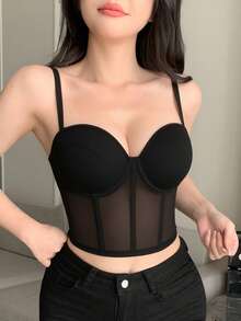 Áo ngực nâng ngực gợi cảm màu đen Peach Girl dành cho phụ nữ ngực nhỏ - màu đen - Xem 3