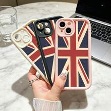 1pc Retro Football Print Phone Case Suitable For  17/16/15/14 Pro Max, 15 Plus  13 15 Pro  14 Pro Max, With Simple Slim Fit And Drop Protection, Great Gift For Family, Friends, And Colleagues. - Pink - View 2
