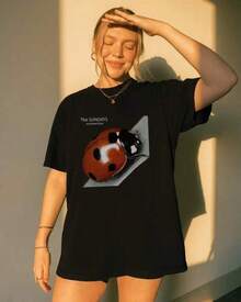 Tricou cu trupa Sonntags, tricou grafic retro, tricou muzical anii '90, ținute de vacanță pentru femei, tricouri pentru bărbați, haine Y2K, tricouri grafice, haine bărbătești, topuri de vară, ținută de Ziua Mamei - Negru - Vizualizare 5