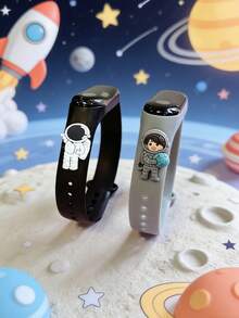 2pcs Kids' Space Series LED Digital Watch Bracelet, Displays Time, Date, Stopwatch, Suitable For Back To School, Birthday, Christmas And Other Occasions - Multicolor - View 8