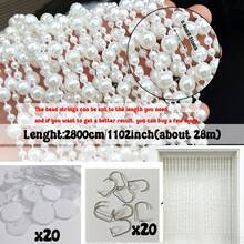20pcs Acrylic Crystal Bead Curtain, Arched Tassel Hanging Door Beads, Suitable For Home, Cafe, Bedroom, Dining Room, All Seasons - Pearl - View 11
