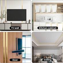 1pc 3 Meters/118.11in PVC Decorative Line Wall Sticker, Self-Adhesive Wall Trim, DIY Furniture Wall Surface Tabletop Cabinet Tile Decor Background Wall Edging Strip - A - View 12