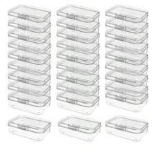 30-Pack Small Plastic Storage Boxes 2.6*1.8*0.8 In Organizer Containers With Lids For Beads Jewelry Crafts Small Parts Collection Clear - Clear - View 7
