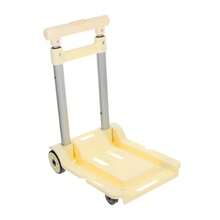Carro Portátil con Ruedas para Transporte De Equipaje y Compras Carrito Ligero y Compacto para Viajes Al Aeropuerto Capacidad De Carga Pesada y Fácil Almacenamiento - Beis - Ver 9