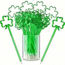 4pcs Clover Round Ballpoint Pens - Multicolor Assortment, Woven Design, Valentine's Day And St. Patrick's Day Gift - A - View 9