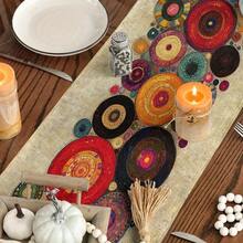 Modern Abstract Bohemian Table Runner Party Decor Washable Farmhouse Kitchen Dining Table Runner Wedding Decorations - Multicolor - View 5