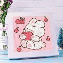 Kit de pintura de diamante DIY com desenho de animal - 1 peça - Gemas acrílicas redondas, artesanato e bordado para decoração de parede - Multicolorido - Ver 4