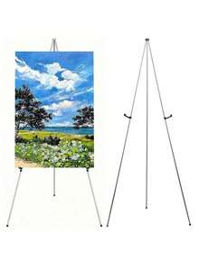 1pc 63-Inch Easel, Suitable For Wedding Signs, Poster Display, With Storage Bag, 5lbs Capacity, Foldable Portable Floor Easel For Wedding Banners And Poster Display, Tabletop Easel, Metal Tripod, Party Gift, Room Decor, Bridal Gift, Birthday, Graduation, Birthday Decor, Party Decor, Bachelorette Party, Wedding, Outdoor Decor, Summer Beach, Back To School, School Supplies - Nhiều màu - Xem 9