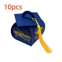40pcs/20pcs/10pcs Graduation Cap Gift Boxes, Graduation Party Favors Candy Boxes With Tassels, Desktop Decor For 2026 Graduates - Multicolor - View 15