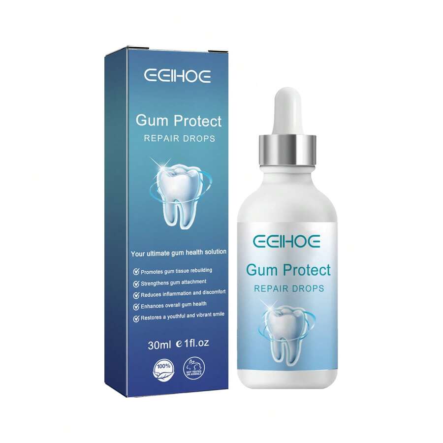 Gotas para Reparación de Encías: Limpian las manchas dentales, la placa y los dientes amarillos, blanquean los dientes y cuidan la salud bucal. - 1 - Ver 1