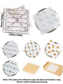 100pcs Cartoon Pattern Baking Paper, Grease-Proof Wax Paper, Multi-Pattern Food Wrapping Paper, Perfect For Valentine's Day Cookies,Reusable Kitchen Accessories, Ideal For BBQ, Picnic Supplies, Household Baking Tools, Optional 50/100pcs - View 7