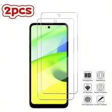 Bộ 2 miếng dán màn hình độ phân giải cao, chống trầy xước, chống vỡ, trong suốt, cạnh bo tròn, phủ toàn màn hình, dễ lắp đặt, độ nét cao, không bọt khí, chống trầy xước, chống nứt, miếng dán màn hình kính cường lực siêu trong, quà tặng cho sinh nhật/Lễ Phục Sinh/Ngày Tổng thống/Giáng Sinh/Gia đình/Bạn bè/Bạn trai/Bạn gái - 2 chiếc - Xem 1
