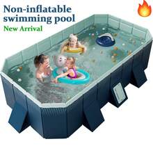 Inflatable-Free Swimming Pool, Foldable And Portable With Dual Drain Valves And Non-Inflation Frame, Suitable For Backyard Water Parks, High-Quality Material - Multicolor - View 5