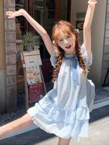 Women Midi Dresses - Baby Blue - View 5