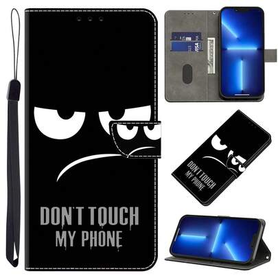GLANDOTU Flip Phone Case With Lanyard Attachment, Card Slots And Stand PU Leather Phone Case Compatible With Multiple Brands And Models