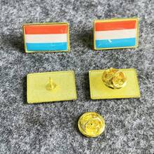 2件/組國旗胸針，波浪形貼片國旗徽章，合金勳章胸針，琺瑯領針，適用於衣服夾克，來自世界各地 - 金色3D波浪設計胸針，合金材質，適用於衣物和包袋，非常適合世界博覽會和商務聚會節日禮物 - 彩色 - 查看 51