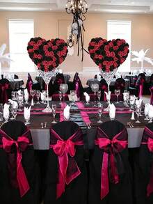 5/10/15/20/25/30pcs Pink Artificial Flowers, Minimalist PS Foam Decorative Flowers, Home Decor (OPP Packaging) - Burgundy - View 5
