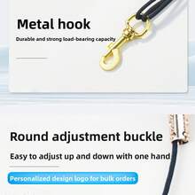 Saxophone Strap, Elastic Adjustable Artificial Leather Shoulder Strap For Woodwind Instruments - Black - View 5