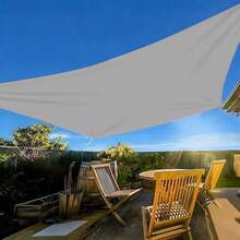 1pc Heavy Duty Waterproof Sun Shade Sail, 95% UV Protection, Windproof Durable Polyester Canopy, Multiple Sizes Available, Suitable For Patio, Garden, Backyard, Outdoor Space - C - View 16