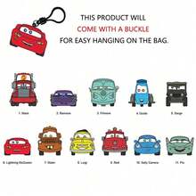 Monogram 1 túi bí ẩn chứa ngẫu nhiên mô hình nhân vật 3D Disney Cars, đồ trang trí nhà/văn phòng, bộ sưu tập dành cho người hâm mộ phim hoạt hình, quà tặng ngày lễ - Màu xanh nhạt - Xem 4