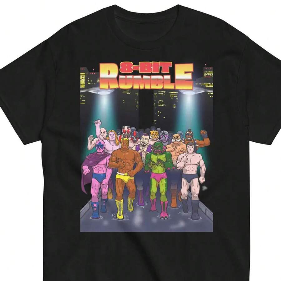 8-Bit Rumble T-Shirt - Black - View 1
