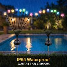 2 Pack Solar Firefly Pathway Lights, Swaying LED Outdoor Garden Lights, IP65 Waterproof, Auto On/Off, Solar Powered Yard Lights For Lawn, Patio, Garden Decor - Đèn đom đóm năng lượng mặt trời 2 mảnh - Ánh sáng nhiều màu sắc - Xem 7