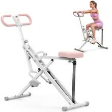 MERACH Squat Machine, 2 In 1 Squat Rowing Machine, Easy Setup & Foldable Exercise Equipment, Glute Trainer Machine, Glutes & Leg Home Workout Machine - White - View 2