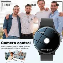 1.65" Touchscreen Smart Watch With Call Reminder, Message Control, Multi-Sport Modes, Music Control, Camera Control And More, Suitable As Gift For Valentine's Day, Christmas, New Year, Birthday For Friends, Lovers, Compatible With Android And IOS - View 4
