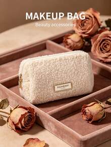 Yves Saint Laurent Bolsa de cosméticos blanca mediana para mujer, organizador de viaje - Blanco - Ver 1