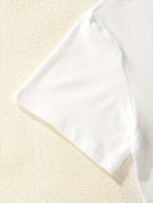 Gift: Soft Printed Round Neck T-Shirt For Girls - White - View 4