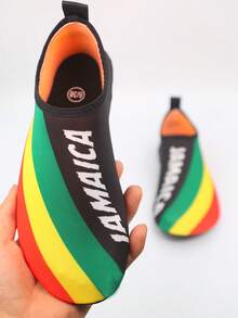 New Women's Beach Shoes, Non-Slip Soft Sole, Anti-Sand, Quick-Dry, Outdoor Water Sports, Indoor Fitness, Running, Yoga, Aqua Socks, Swim Shoes. Women's Beach Shoes, Yoga Shoes, Water Shoes, Men's Outdoor Swimming Shoes, Diving Shoes, Non-Slip, Toe Protection, Thick Sole, Snorkeling Shoes. 1 Pair Tropical Print Beach Shoes, Graphic Print, Unisex, Vacation, Outdoor Sports, Fabric Beach Shoes - Multicolor - View 7