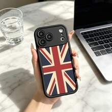 1pc Retro Football Print Phone Case Suitable For  17/16/15/14 Pro Max, 15 Plus  13 15 Pro  14 Pro Max, With Simple Slim Fit And Drop Protection, Great Gift For Family, Friends, And Colleagues. - Pink - View 5