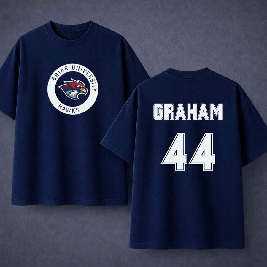 Briar University T-Shirt, Unlikely Loves, Campus Series, Graham Logan Tucker, Premium Cotton - 葛拉漢 - 查看 1