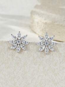Bông tai Moissanite bạc 925, không gây dị ứng, thiết kế tối giản sang trọng, chống oxy hóa, đa năng, quà tặng cho Ngày Valentine, Ngày của Mẹ, đám cưới, lễ đính hôn, sinh nhật, kèm hộp quà và giấy chứng nhận. - Bạc - Xem 5