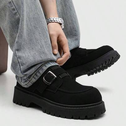 2026 Spring Vintage Derby Shoes For Men, Thick Sole Casual Work Boots, Low-Top Boots, Elevator Shoes, Formal Dress Shoes For Groom Wedding